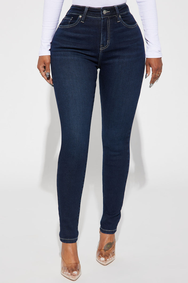 Just Right Sculpting Stretch Skinny Jeans Dark Wash Fashion Nova
