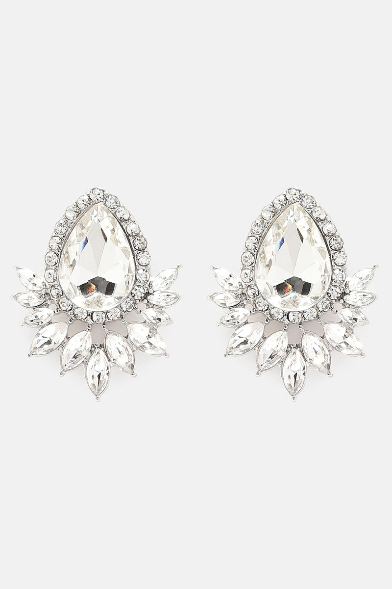 Drop Dead Earrings Clear/Silver Fashion Nova, Jewelry