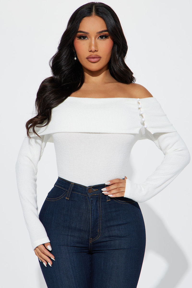Fashion nova white off the shoulder top top