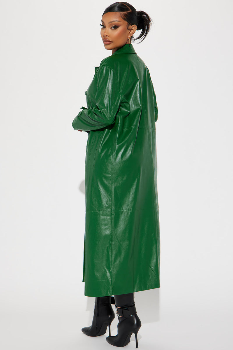Leather rain coat store