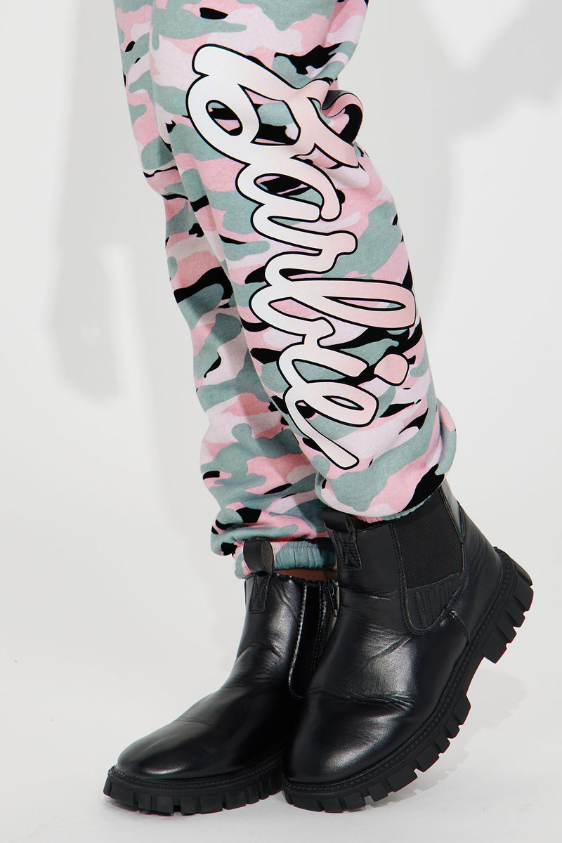 Mini Barbie Fleece Camo Joggers - Pink, Fashion Nova, Kids Pants & Jeans