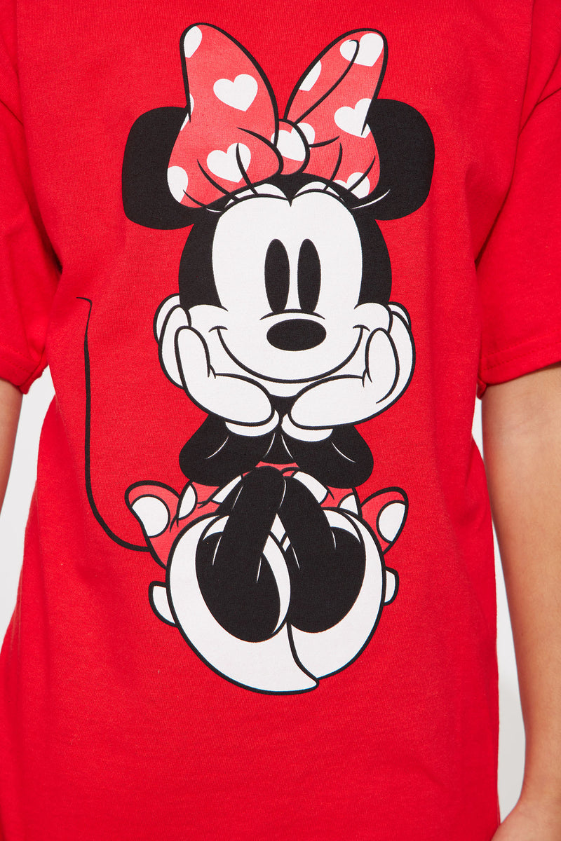 Mini Sitting Pretty Minnie Mouse Tshirt Red