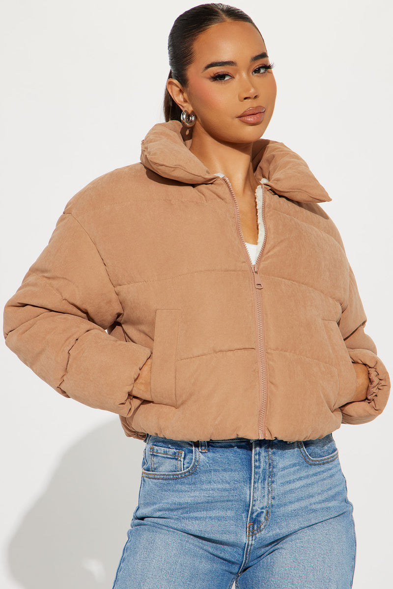 Too Hot To Handle Puffer Jacket - Camel | Fashion Nova, Jackets & Coats ...