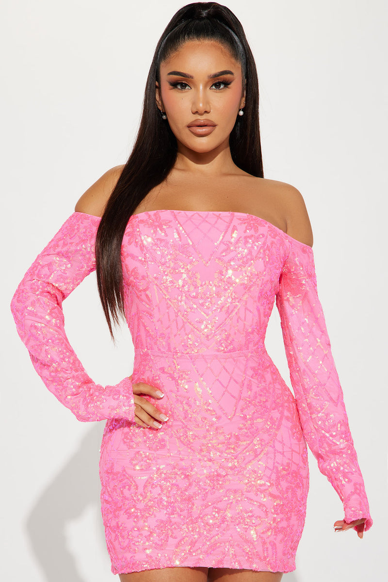 Violet Sequin Mini Dress Pink Fashion Nova, Dresses Fashion Nova