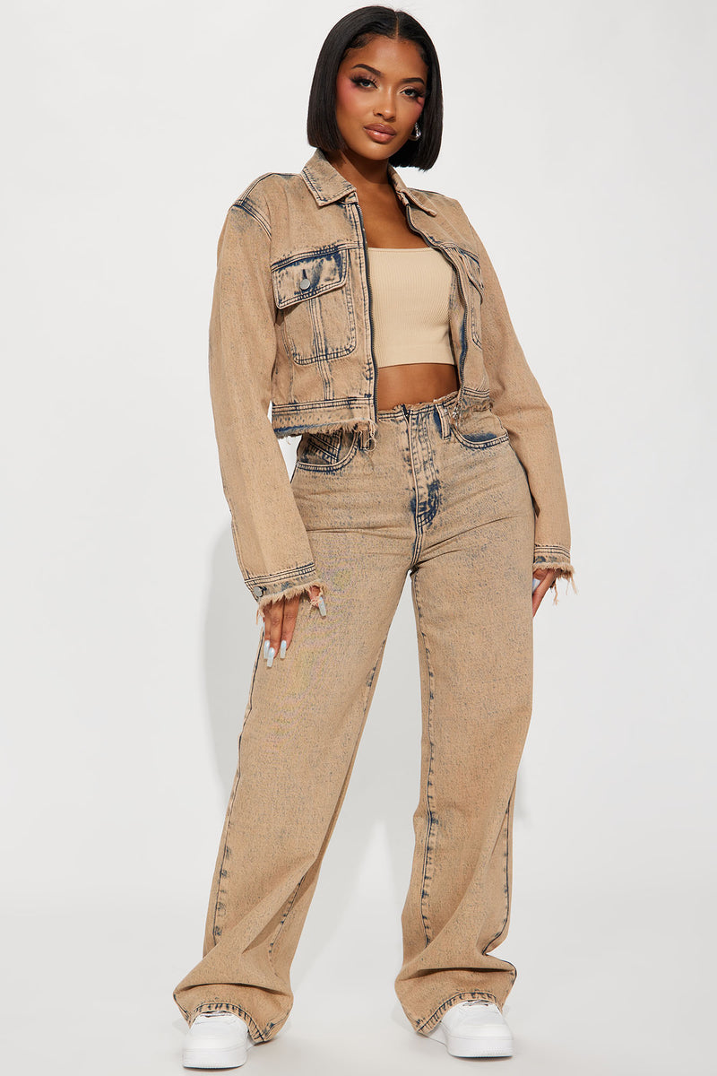 Cropped Jeans by Cafe Latte - Mocha main image 1