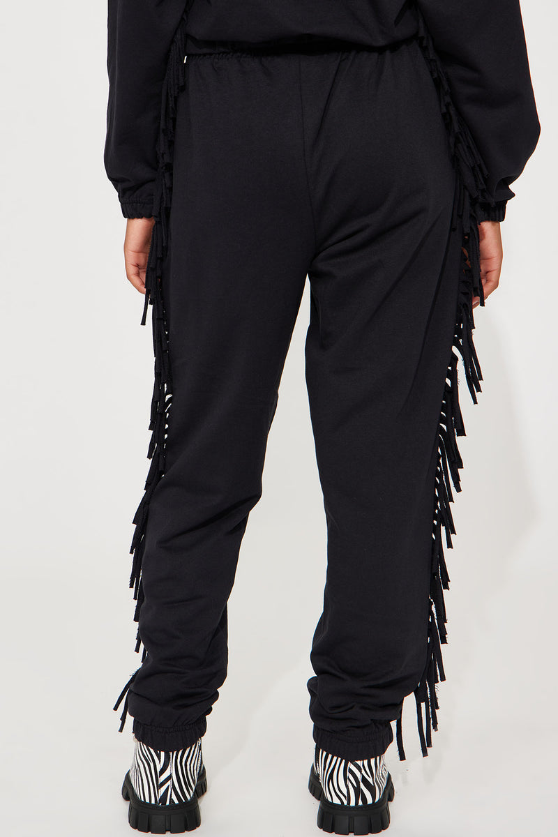 Fringe cheap jogger pants