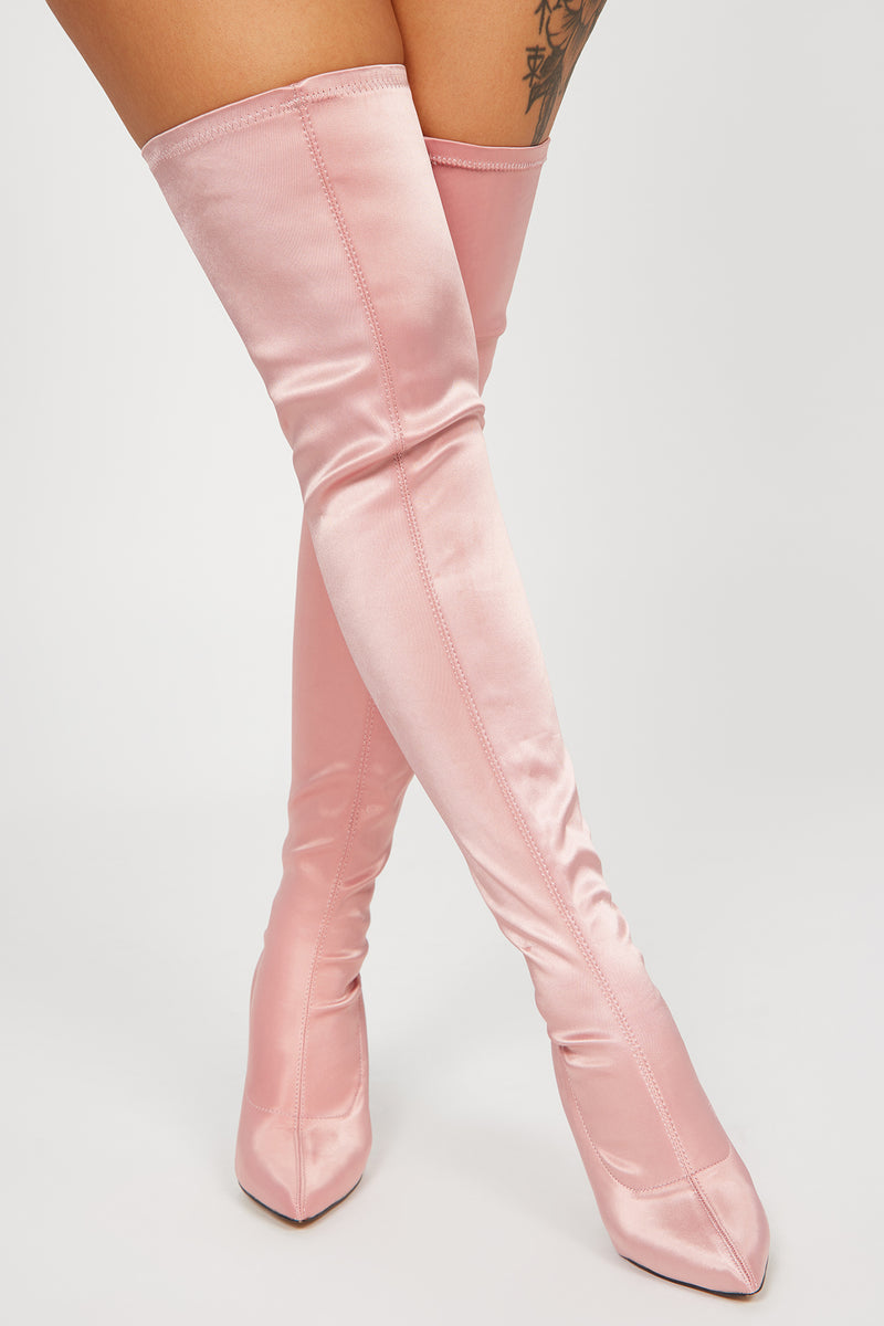 Rose thigh high boots on sale