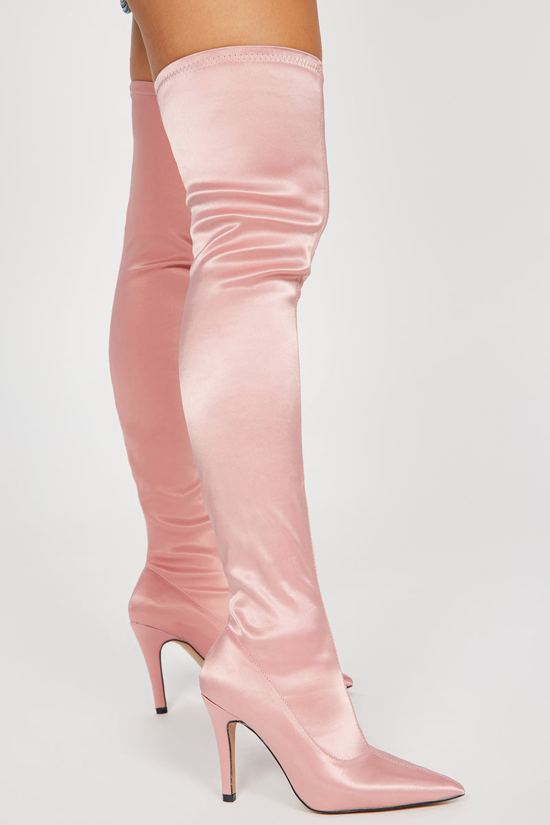 Rose thigh high boots top