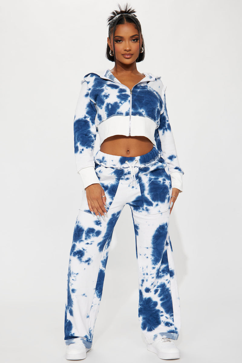 Throwback Tie Dye Jogger Set Navy Fashion Nova Matching Sets