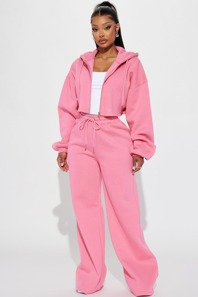 cropped hoodie and pants set