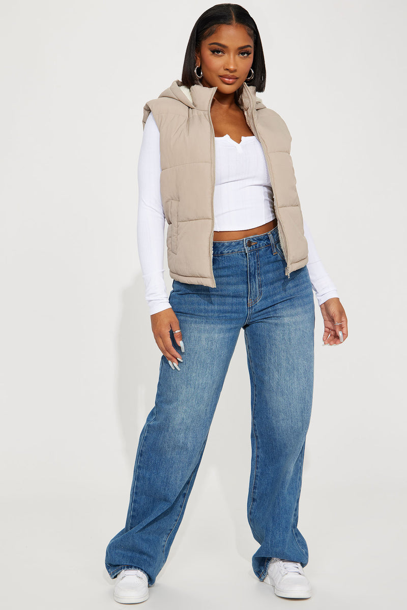 Airport Stops Puffer Vest - Khaki | Fashion Nova, Jackets & Coats | Fashion Nova