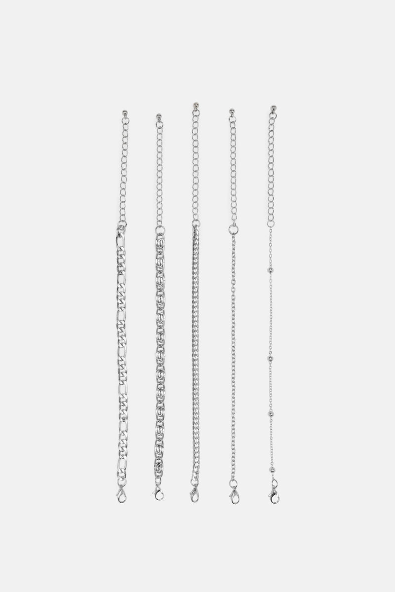 Something Different 4 Piece Bracelet Set Silver Fashion Nova
