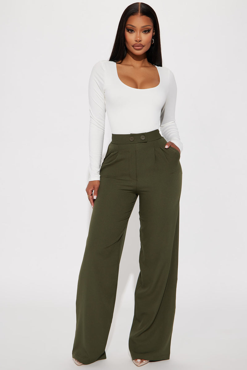 Feeling Focused Trouser - Olive