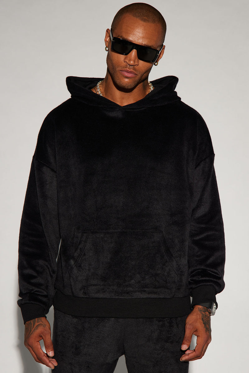 Feel The Mood Oversize Hoodie Black Fashion Nova Mens Fleece