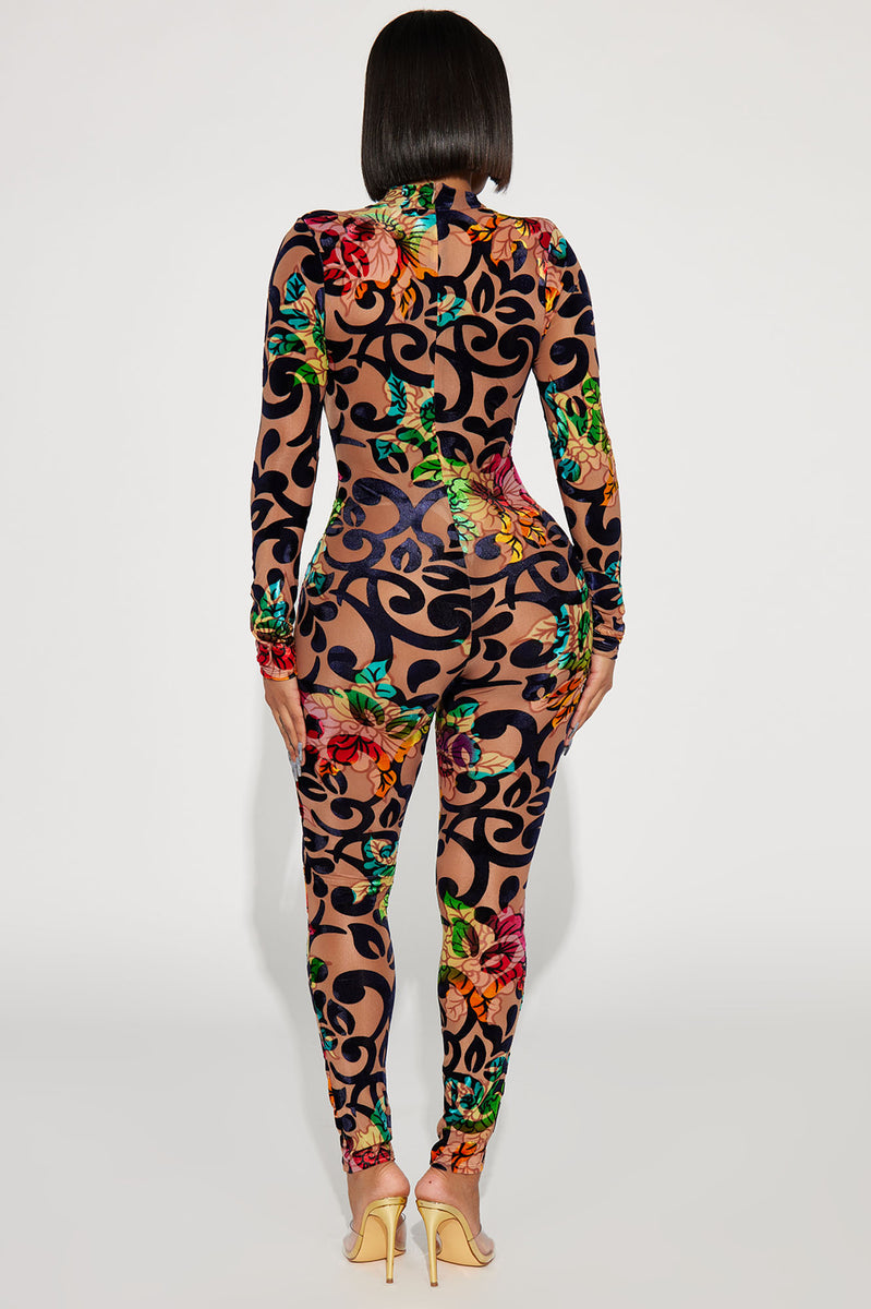 Mesh Jumpsuit Multi Color Fashion Nova, Jumpsuits Fashion