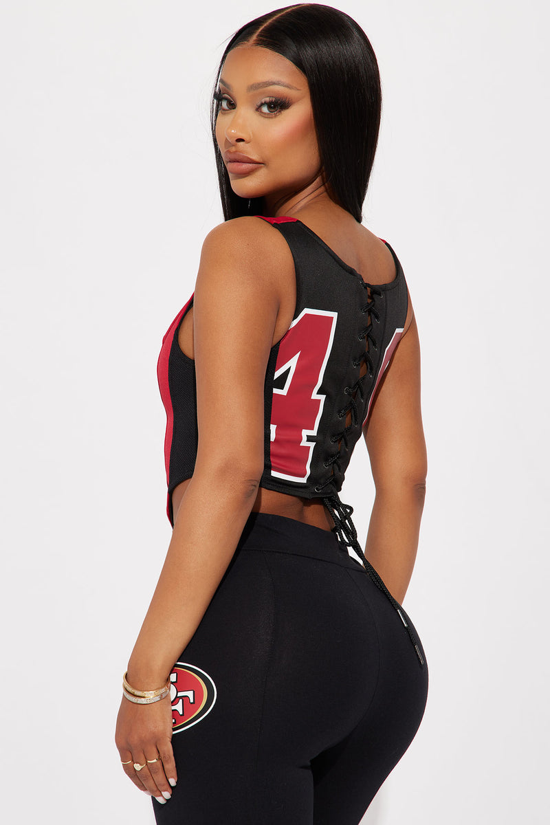 49ers Halftime Show Corset Top - Red/Black