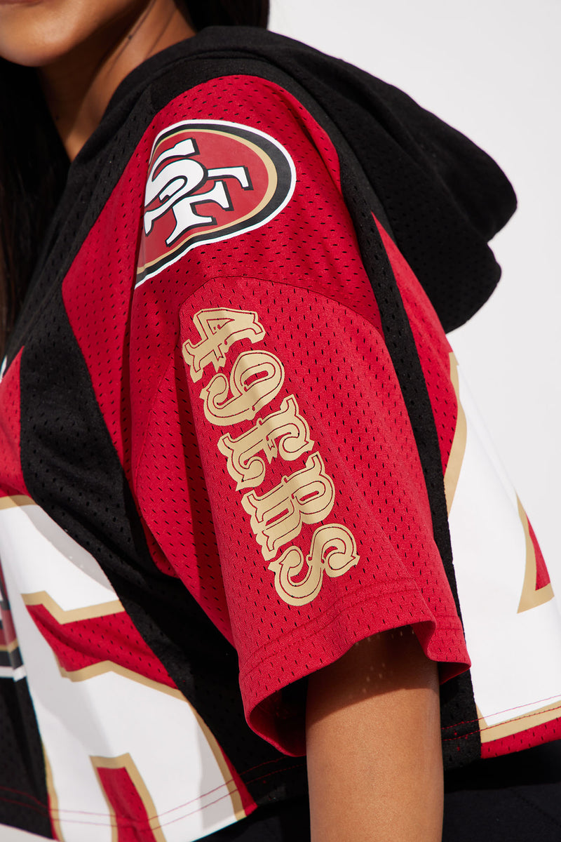 49ers Cropped Mesh Top Red Fashion Nova Screens Tops and