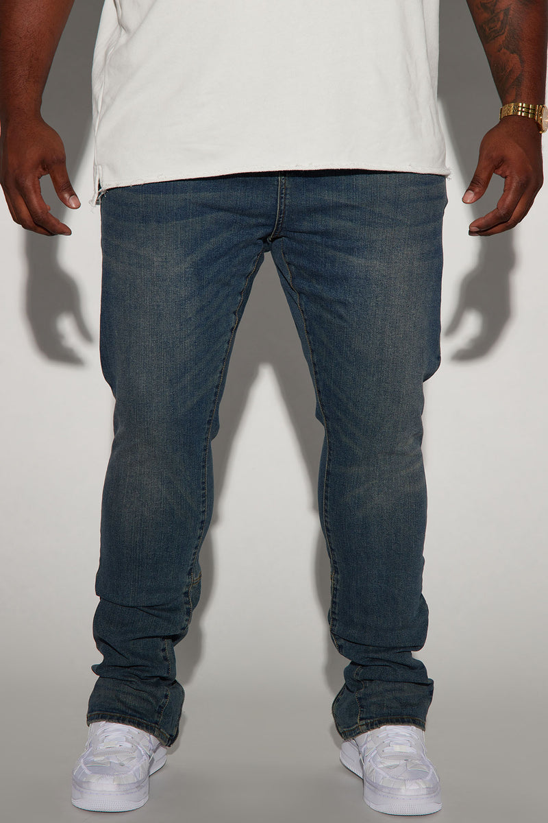 Drop Top Stacked Skinny Jeans - Vintage Blue | Fashion Nova, Mens Jeans | Fashion Nova