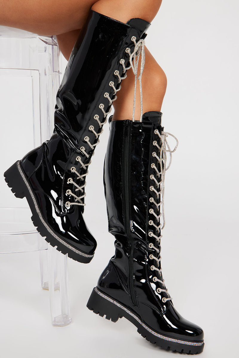 Knee combat boots store