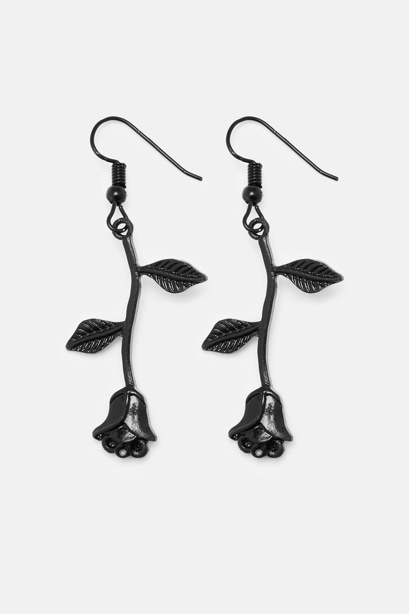 Smell The Roses Drop Earrings Black Fashion Nova, Jewelry Fashion