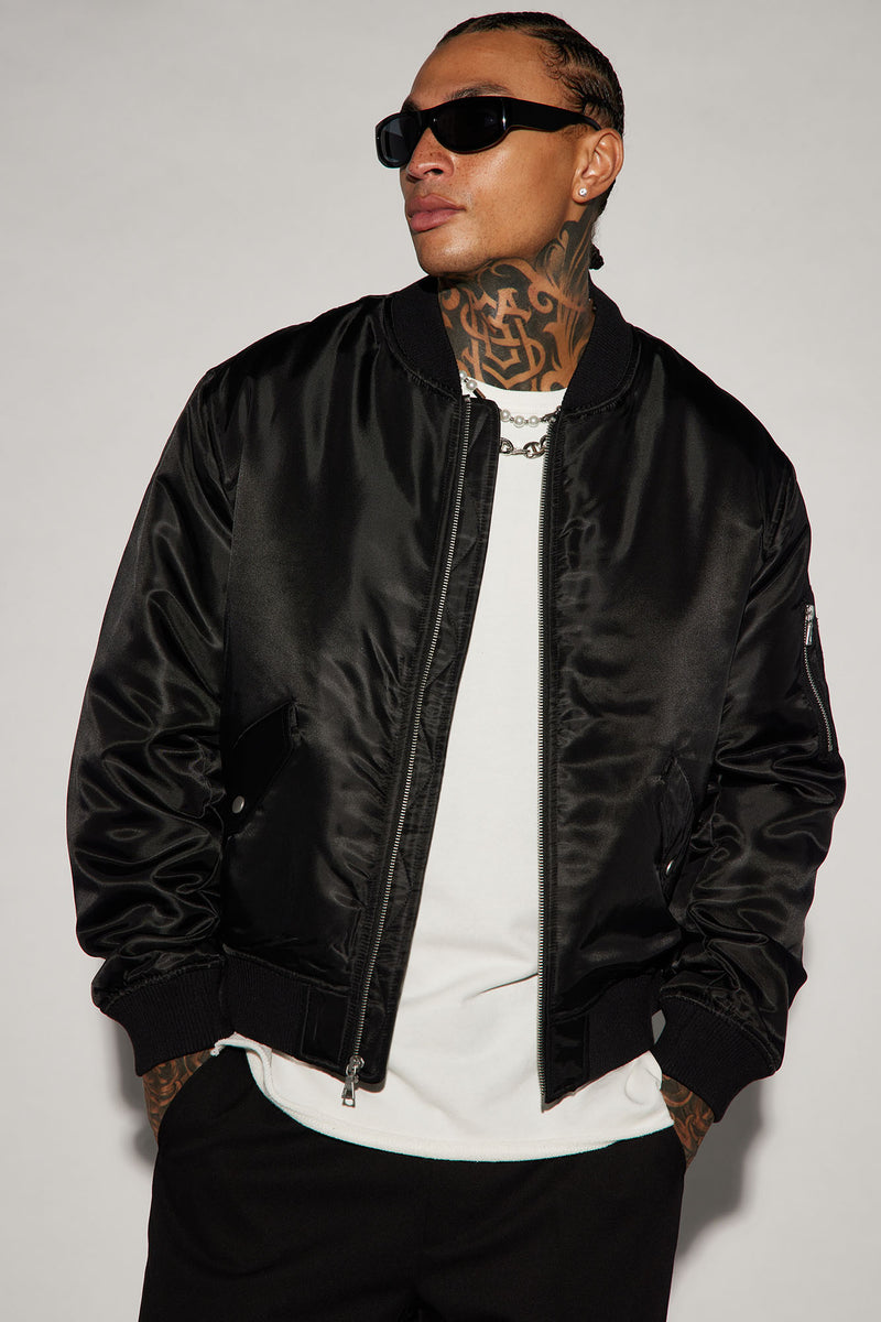 Black bomber shop jacket mens designer