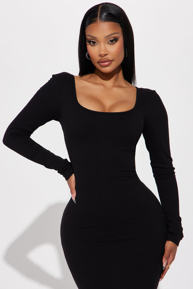 Ava Shapewear Maxi Dress Black Fashion Nova, Dresses Fashion Nova
