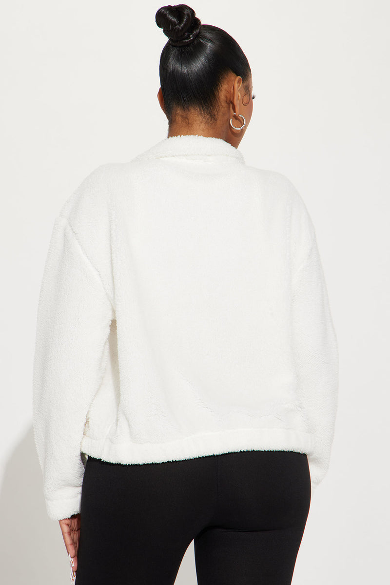 Ryaln Sherpa Lounge Jacket White Fashion Nova, Lounge Fashion Nova