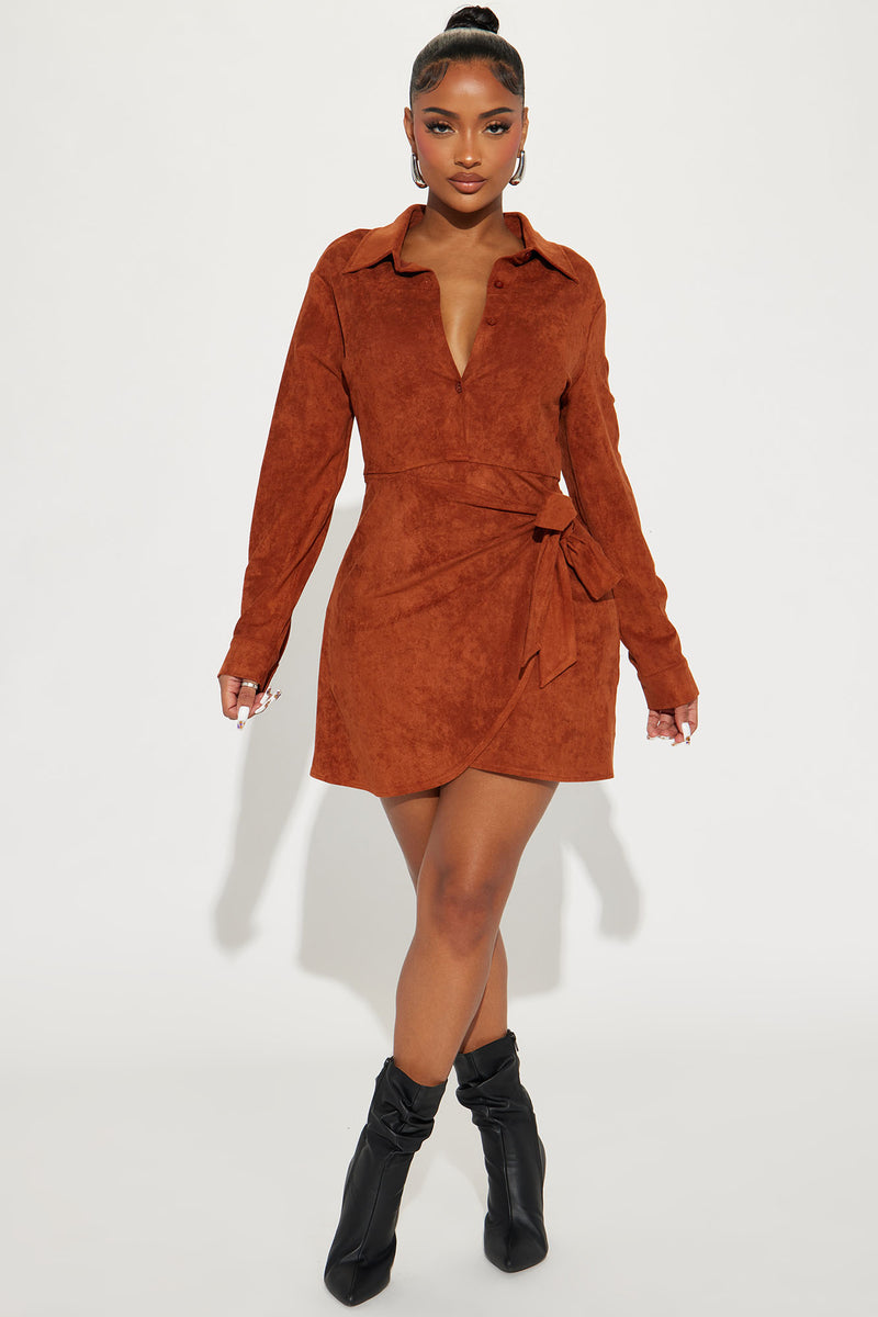 Suede cheap tunic dress