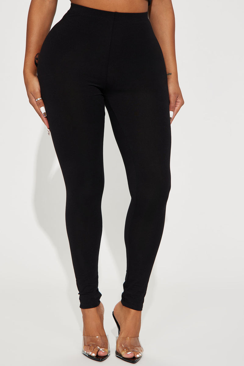 Lean On Me Leggings - Black, Fashion Nova, Leggings