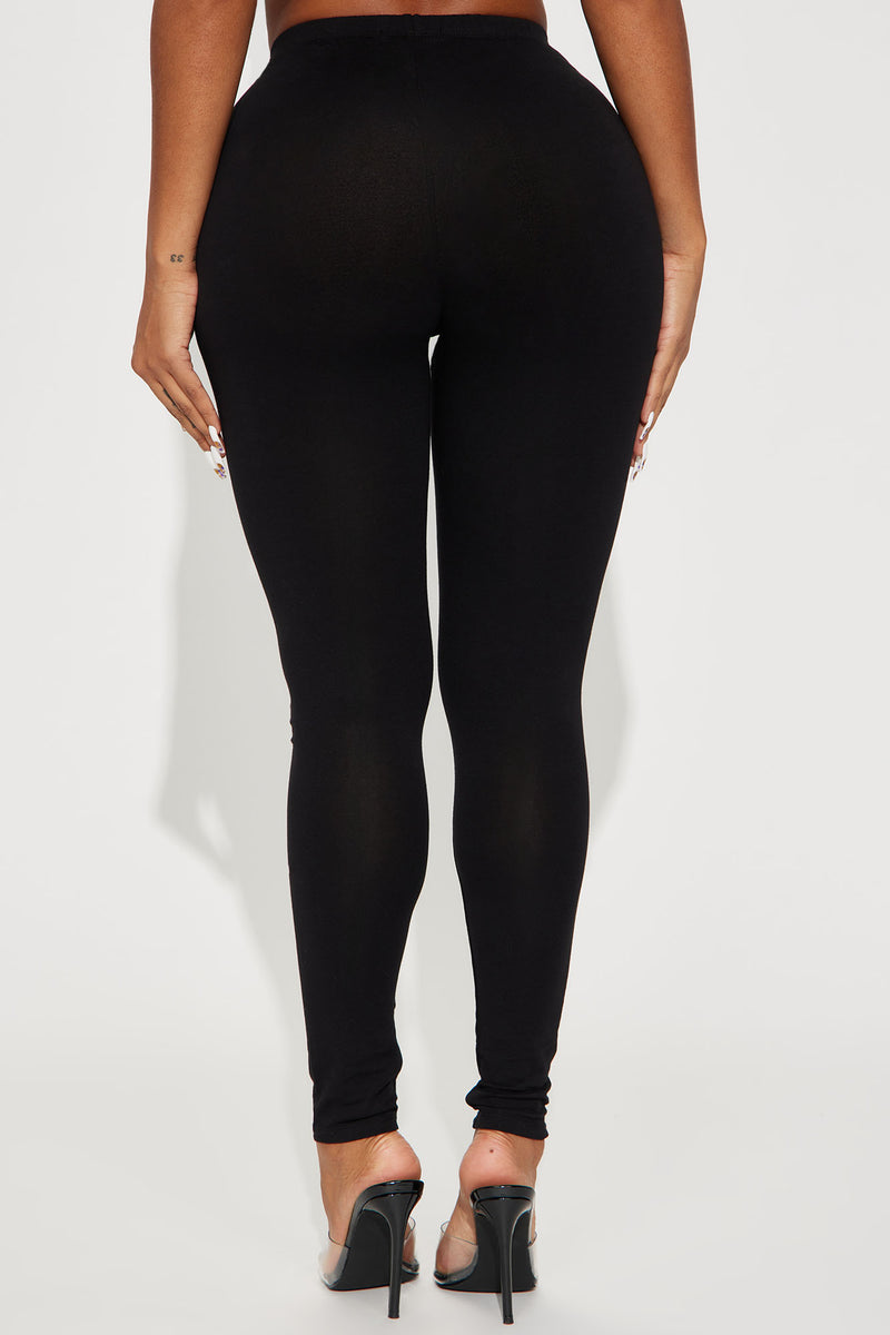 Black leggings fashion nova store