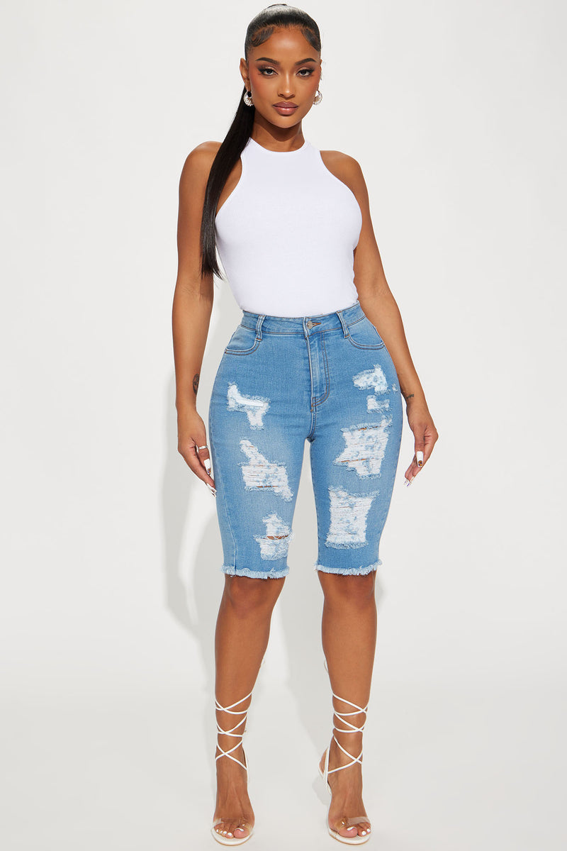 Destructed best sale bermuda shorts