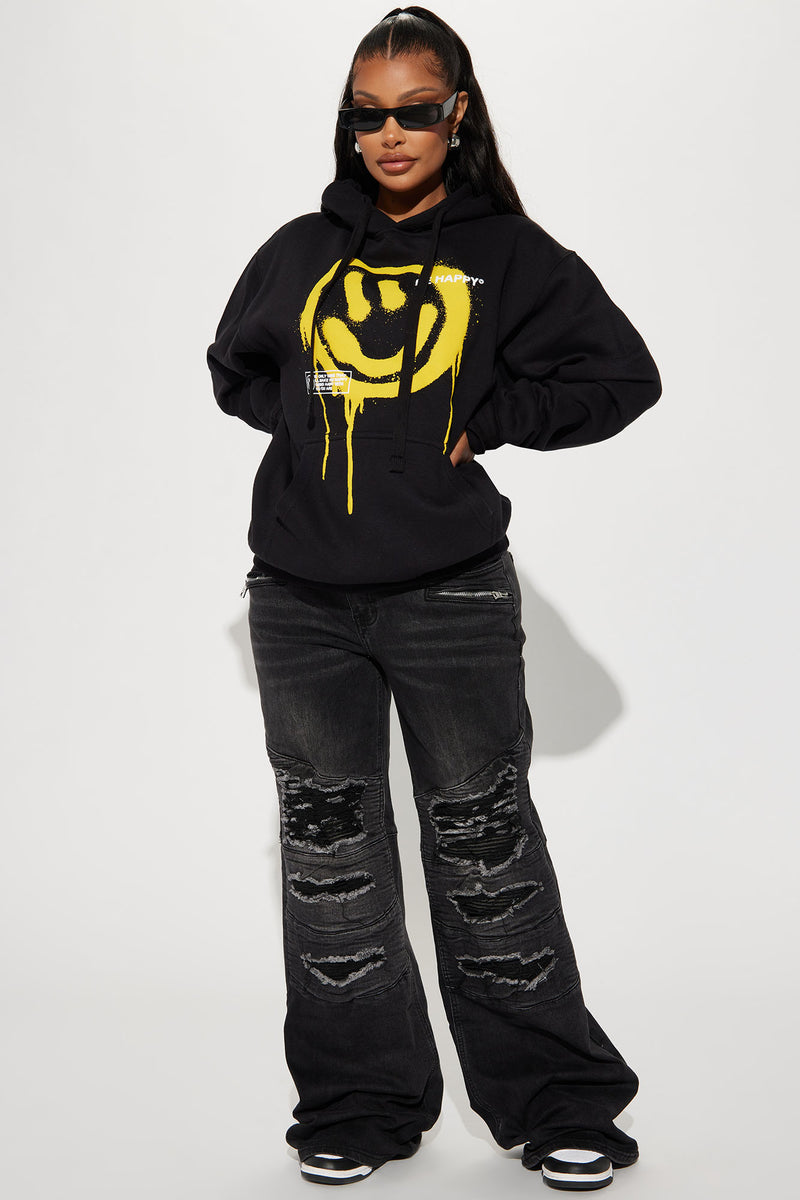 Topshop smiley face hoodie on sale