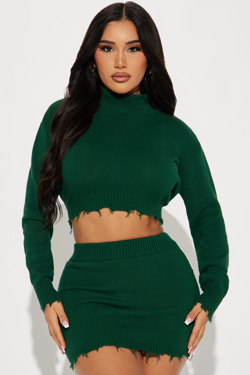 Fall Vibes Sweater Skirt Set Hunter Fashion Nova, Matching Sets Fashion Nova