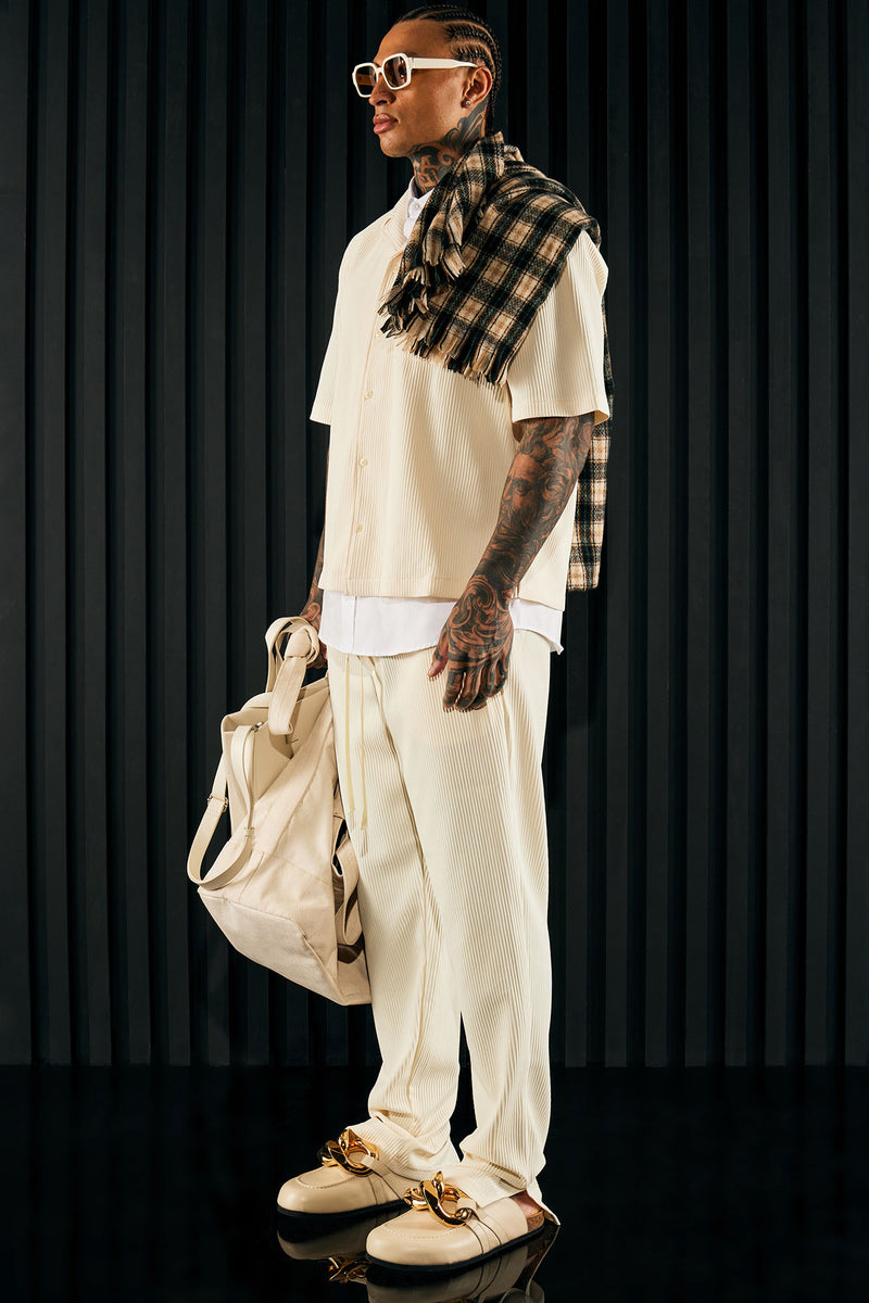 Show Up Slim Slit Pants - Off White