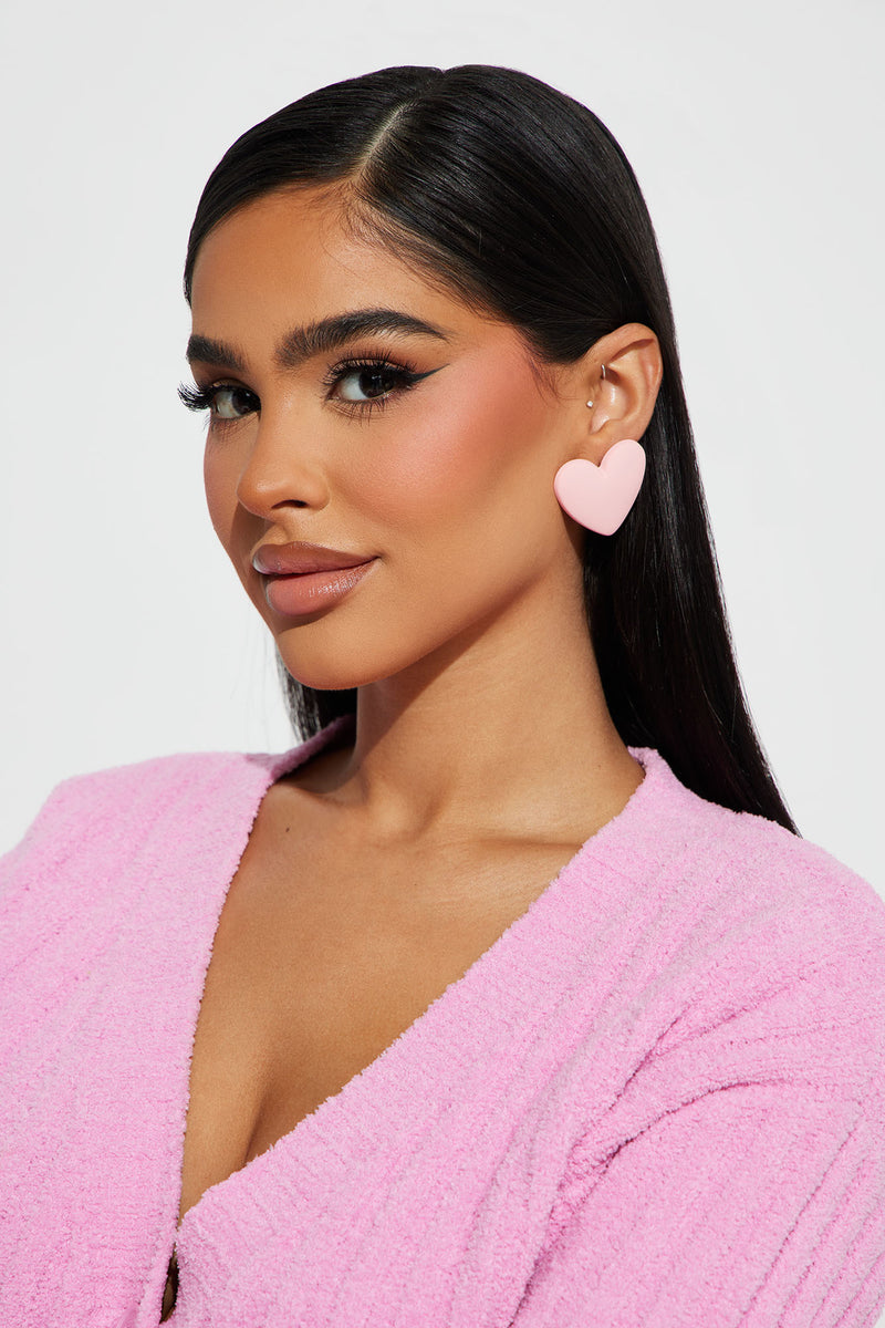 So In Love Stud Earrings Pink Fashion Nova, Jewelry Fashion Nova