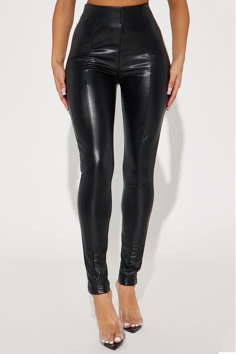 Leather leggings sale fashion nova