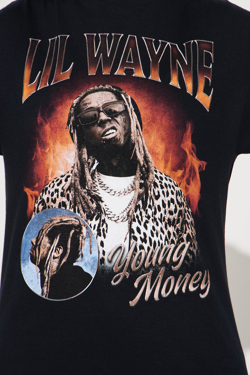 Lil Wayne Young Money Graphic Tee Black Wash Fashion Nova, Screens