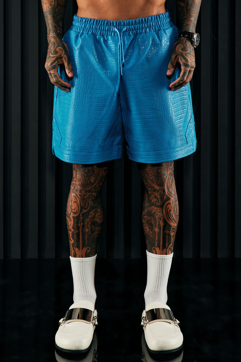 Leather basketball shorts store