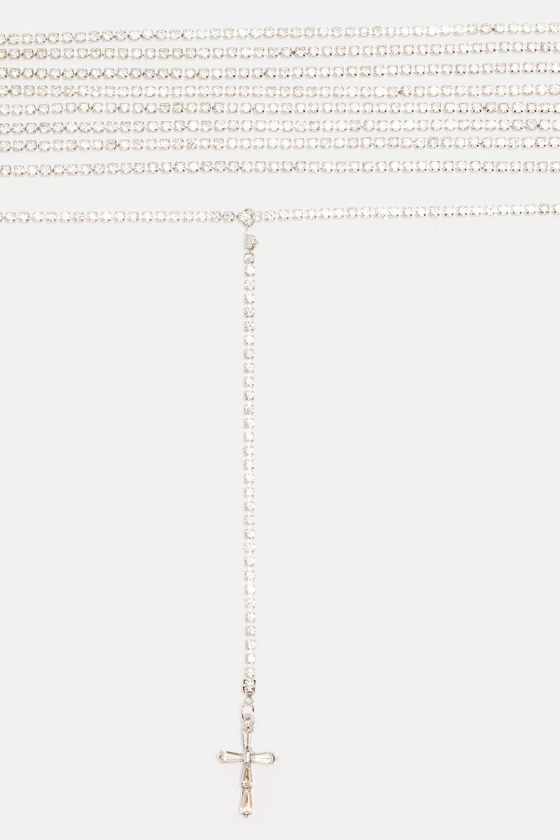 Lucky Cross Choker Silver Fashion Nova, Jewelry Fashion Nova