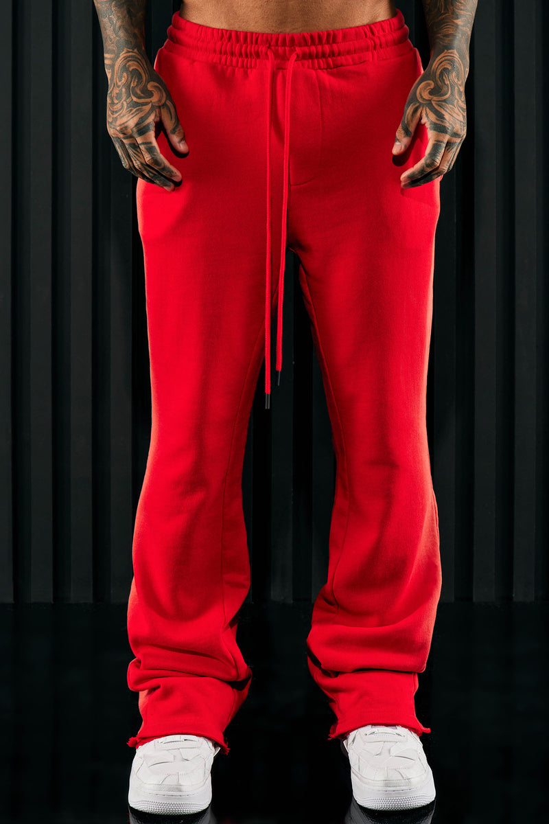 Red baggy sweatpants outlet