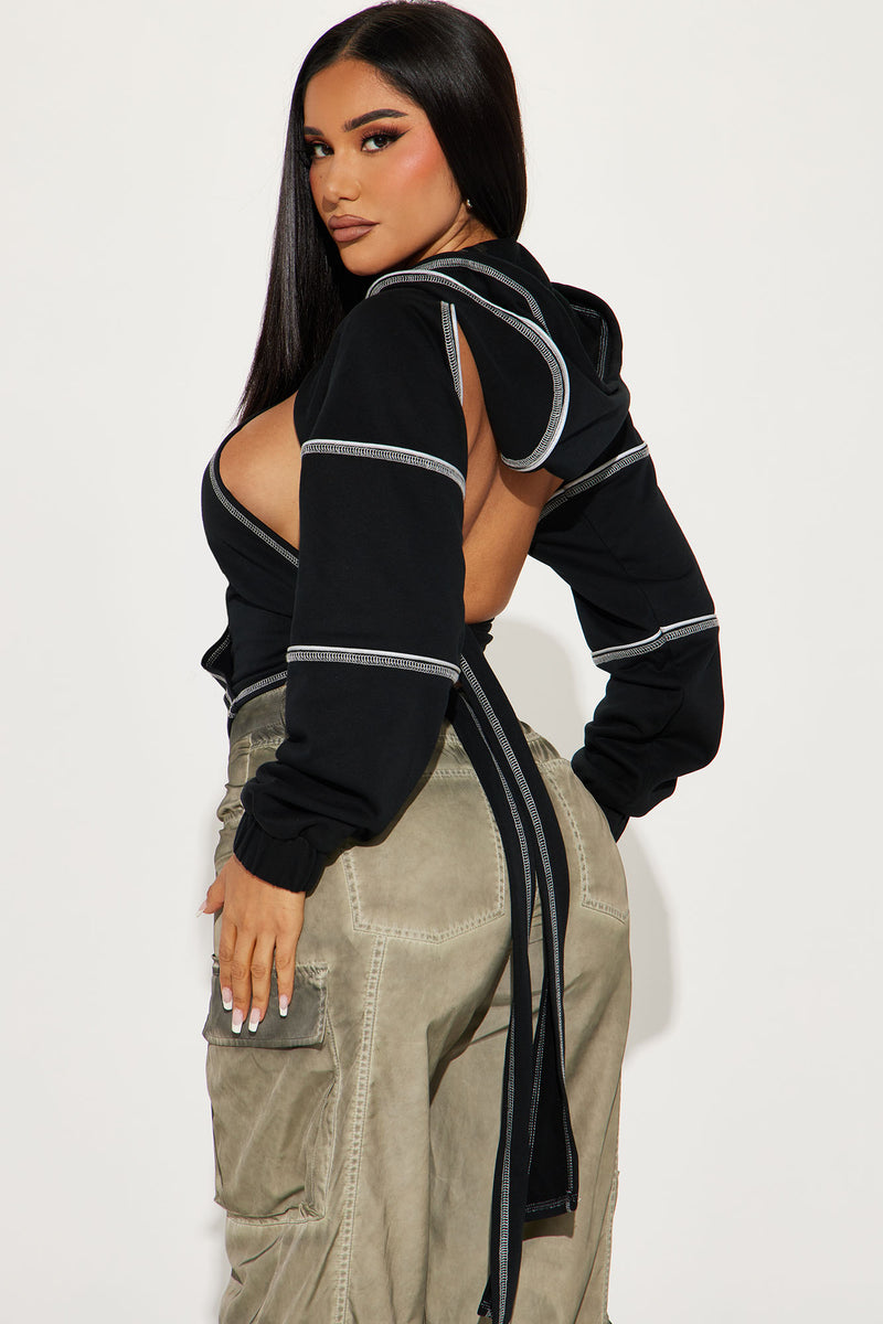 Cut out hoodie fashion nova best sale