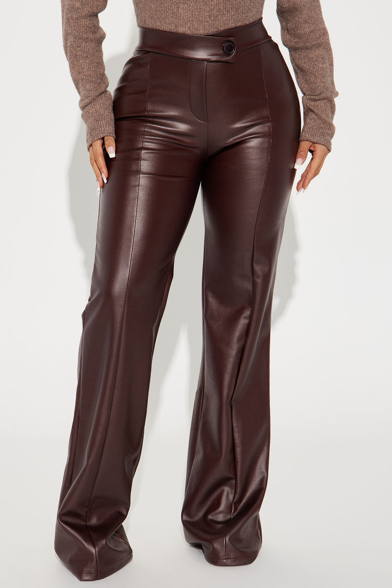 Liquid Leather Pants (Chocolate) – Savage & Chic