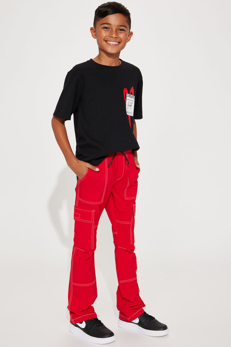 Boys red sales cargo pants