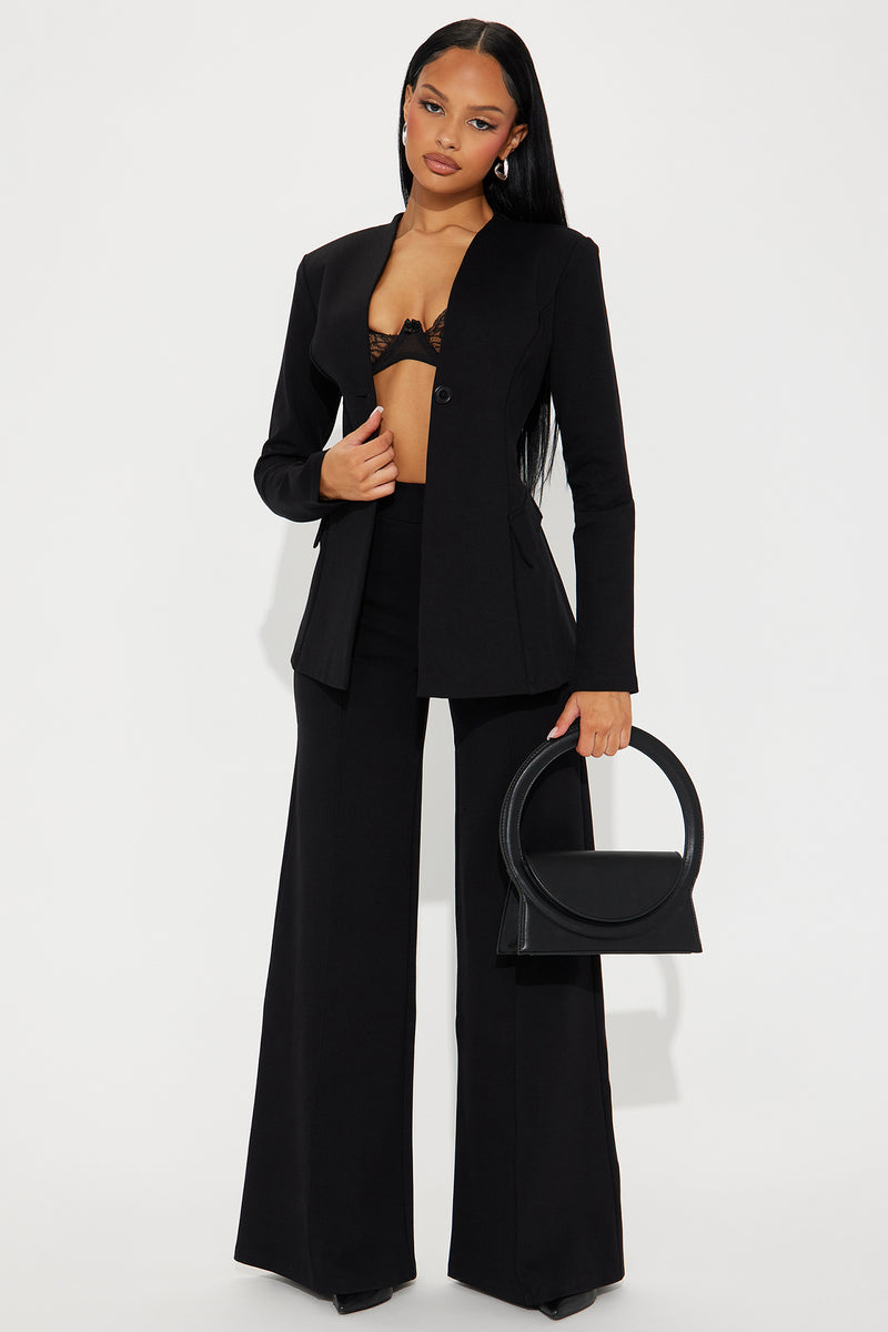 Believe It Blazer Pant Set Black Fashion Nova, Matching Sets Fashion Nova