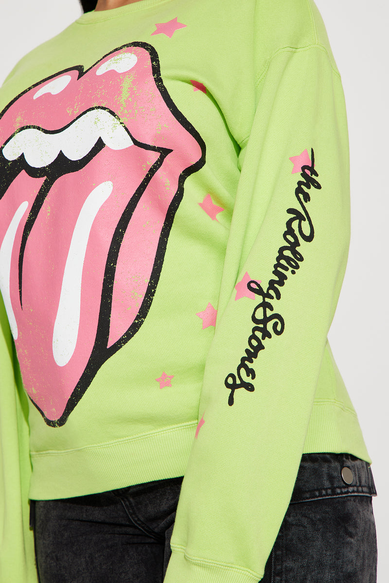Pink rolling stones outlet sweatshirt