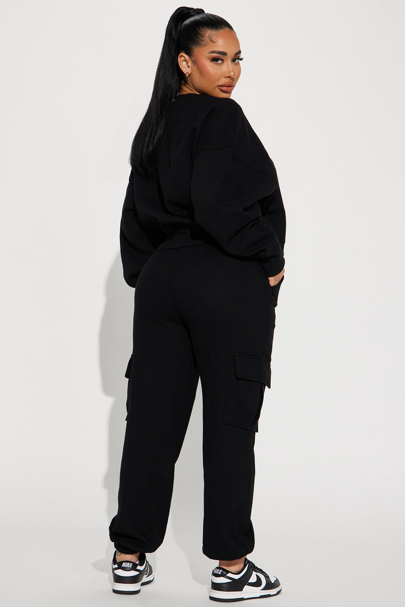 Follow Me Around Sweatsuit Black Fashion Nova, Matching Sets