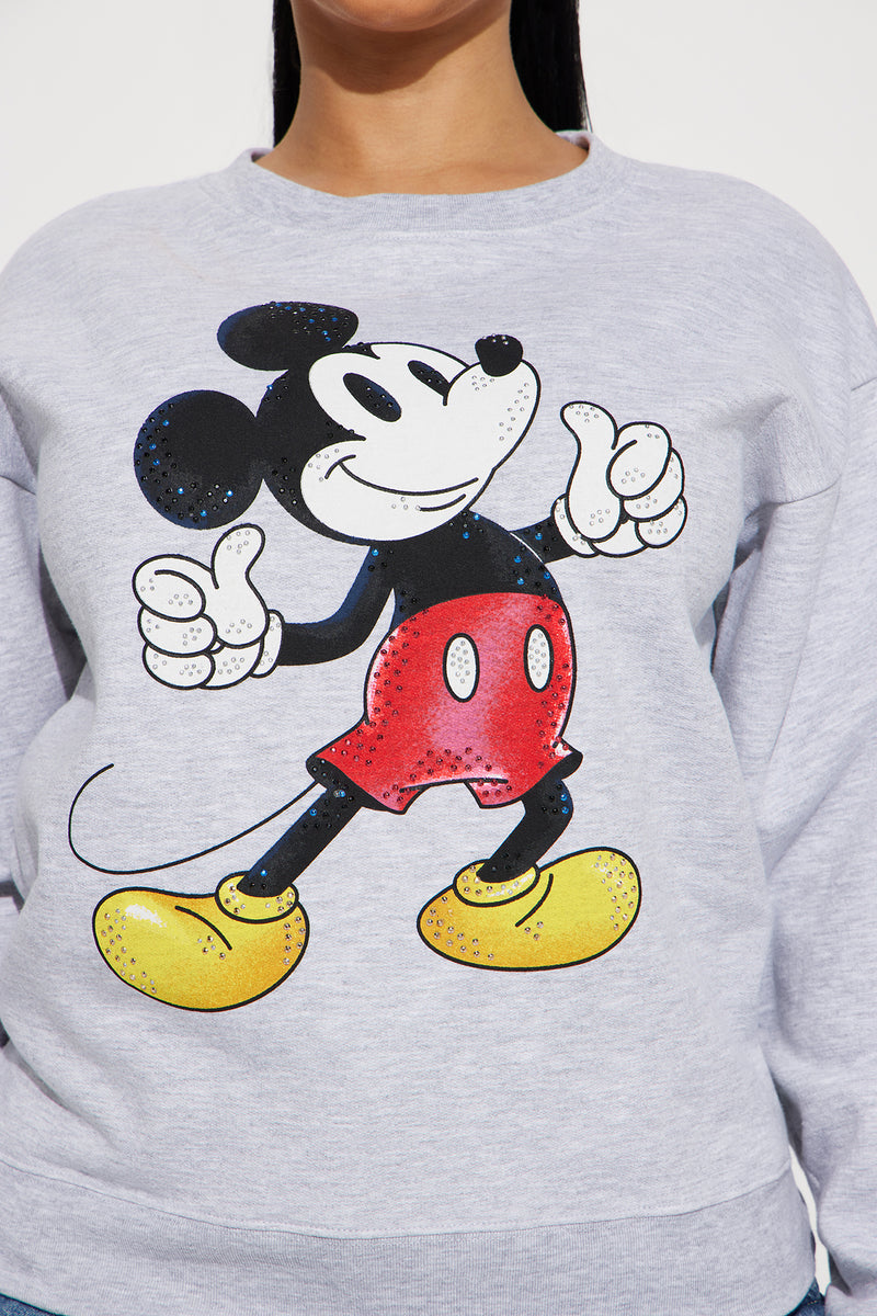Grey mickey mouse sweatshirt outlet