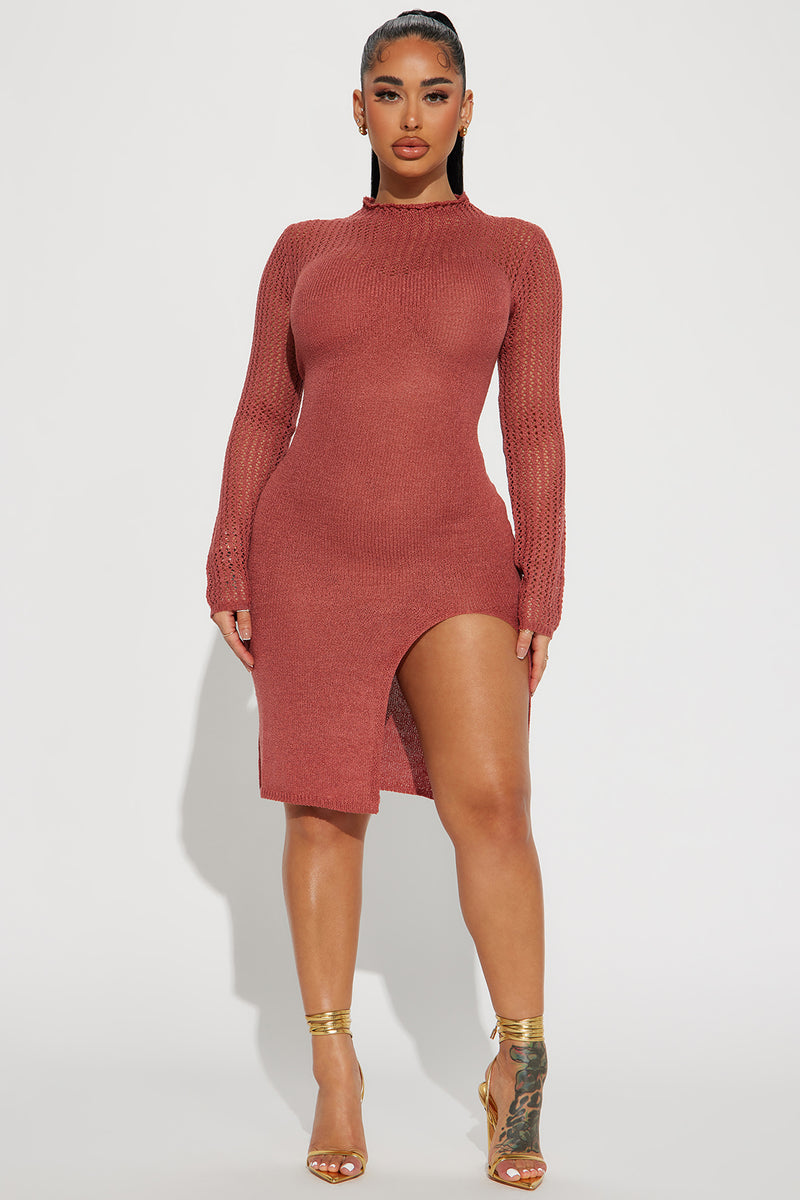 Cora Sweater Midi Dress - Olive, Fashion Nova, Dresses
