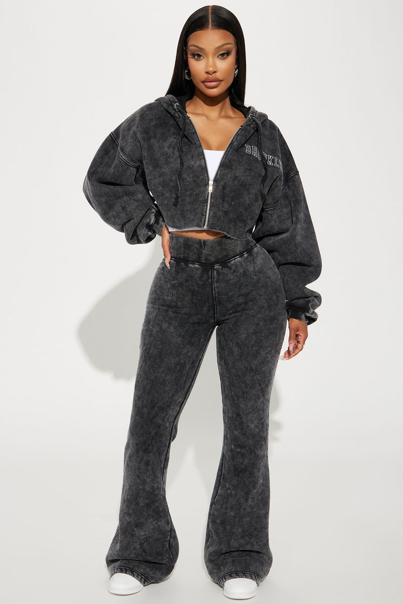 Brooklyn City Washed Hoodie Black Wash Fashion Nova Screens