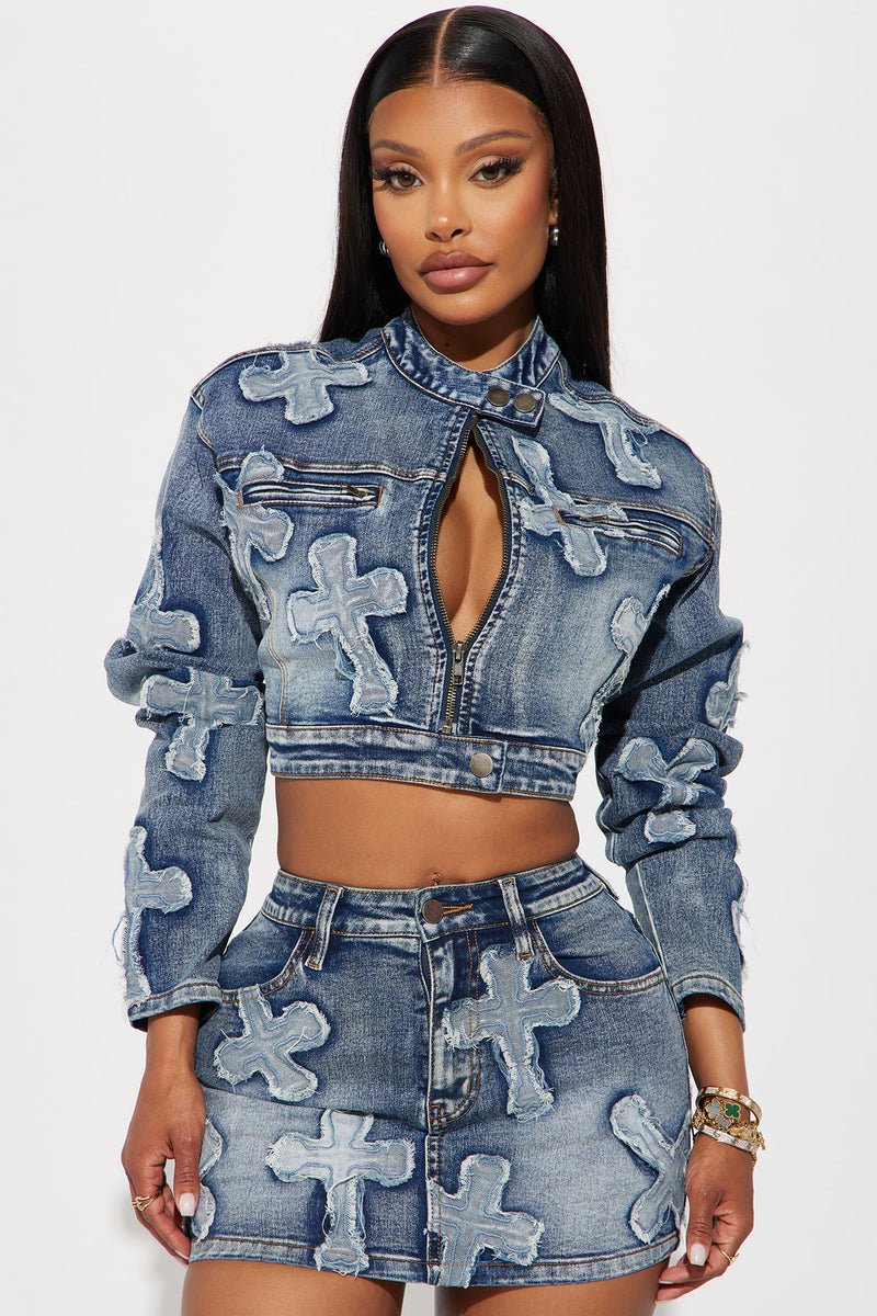 Cross Your Mind Denim Jacket Medium Wash Fashion Nova, Jackets